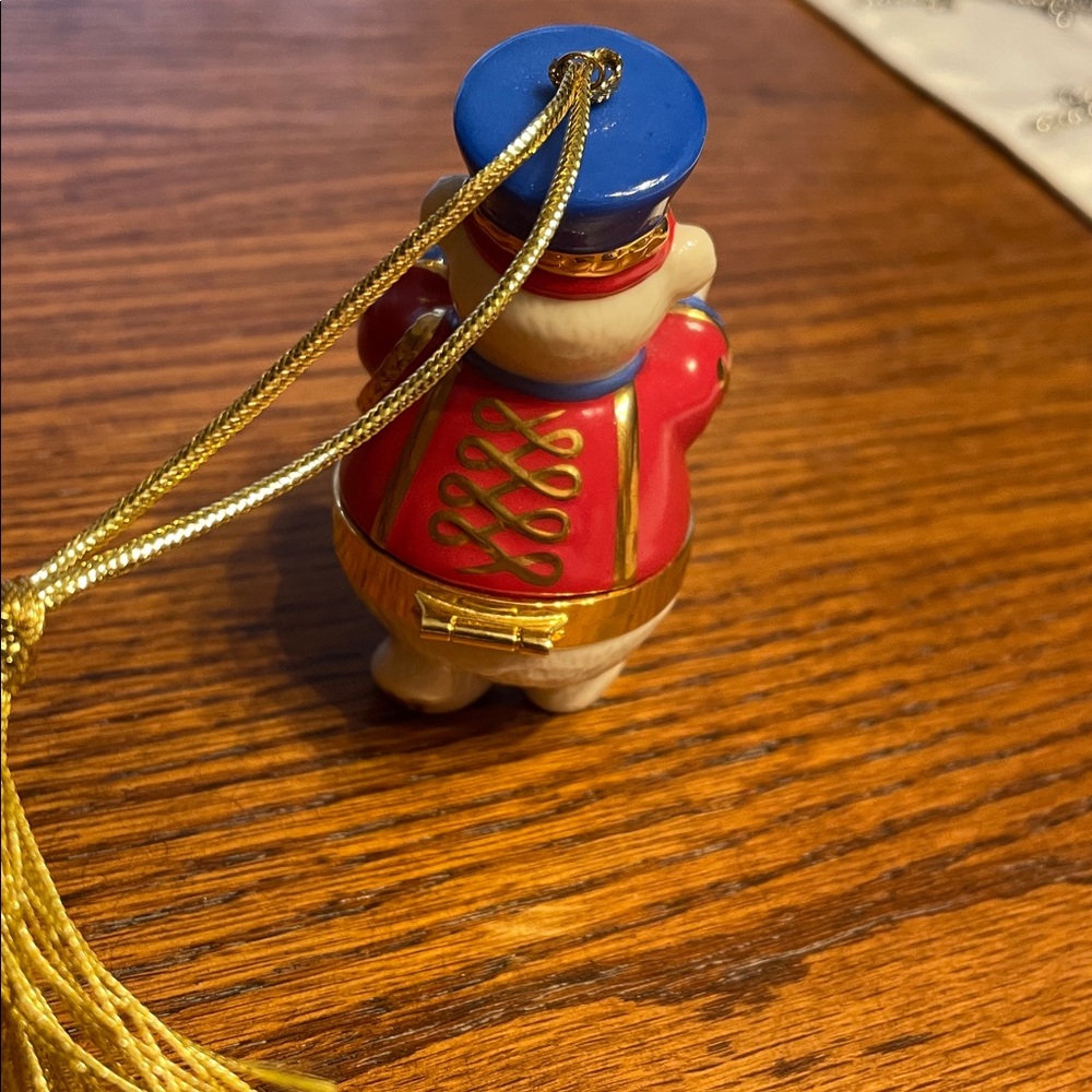 Lenox Bear Drummer Ornament - Red, Blue, Gold, White - Picture 3 of 5